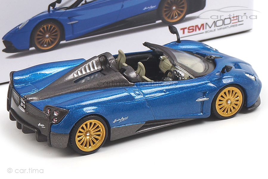 Pagani Huayra Roadster (RHD) Blue Francia MINI GT 1:64 MGT00038-R