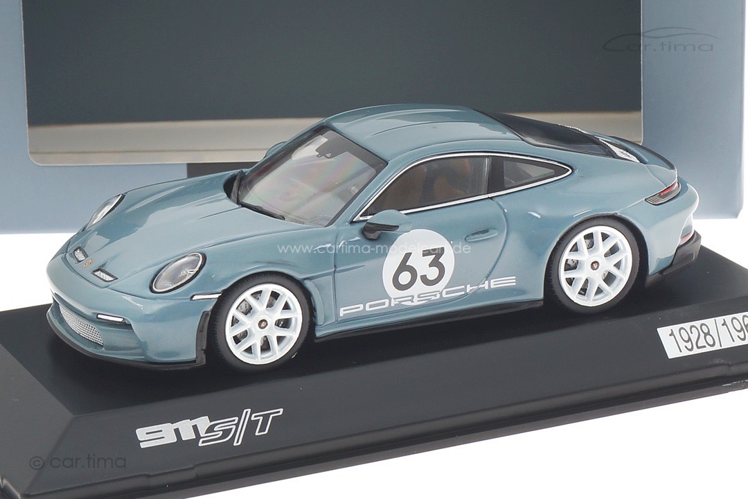 Porsche 911 (992) S/T Shoreblue met. Spark 1:43 WAP0203120R0ST