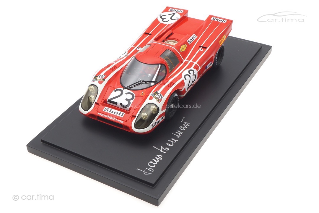 Porsche 917 K Winner 24h Le Mans 1970 Originalsignatur Hans Herrmann Spark 1:18