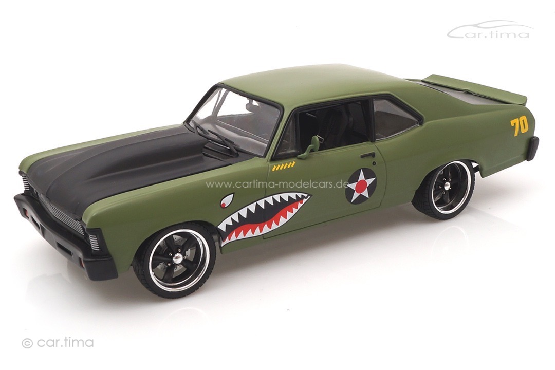 Chevrolet Nova Warhawk Coupe 1970 grün/schwarz GMP 1:18 18957-B