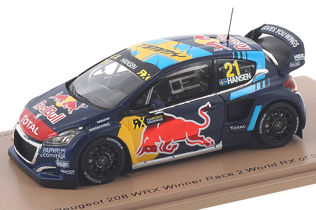 Peugeot 208 WRX Winner World RX Spanien 2019 Timmy Hansen Spark 1:43 S7821