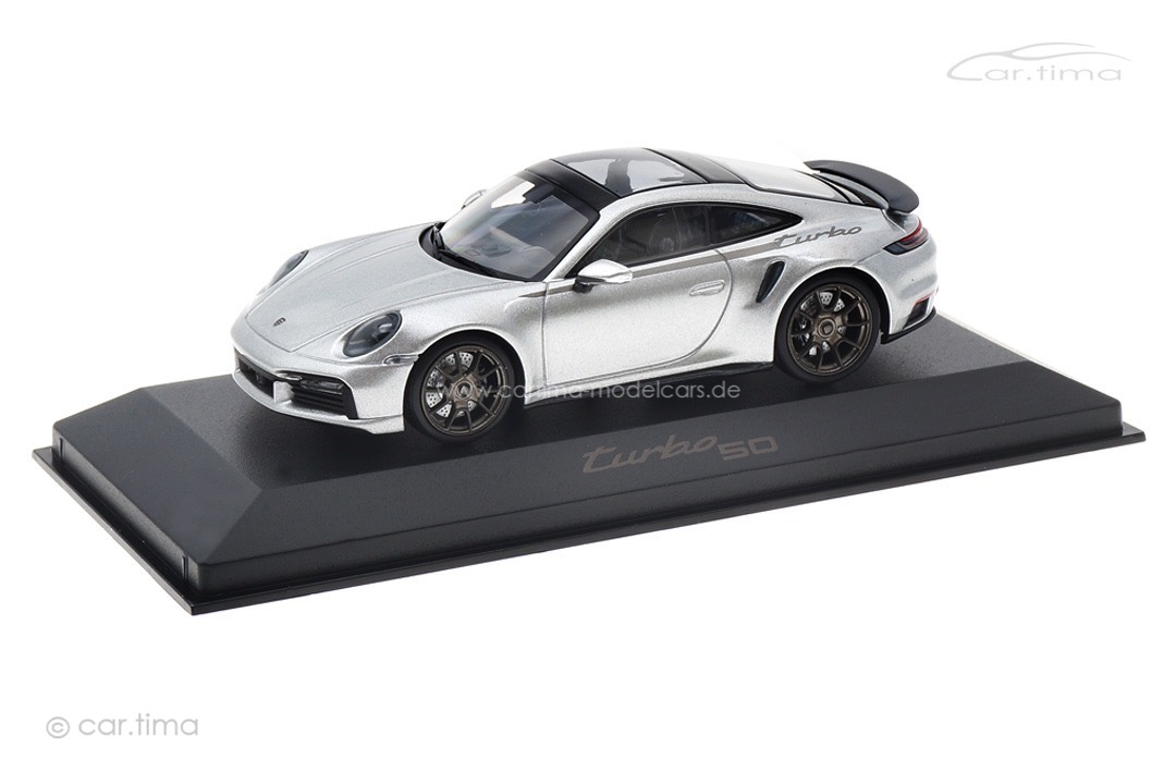 Porsche 911 (992) Turbo 50 Years GT-silbermet. Minichamps 1:43 WAP0202110S50Y