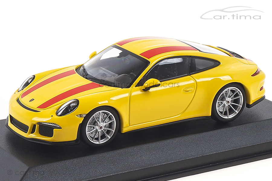 Porsche 911 (991) R Racinggelb/Dekorstreifen rot Minichamps 1:43 940066221