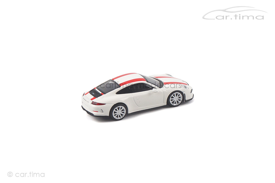 Porsche 911 (991) R weiß/Dekorstreifen rot Minichamps 1:87 870066220