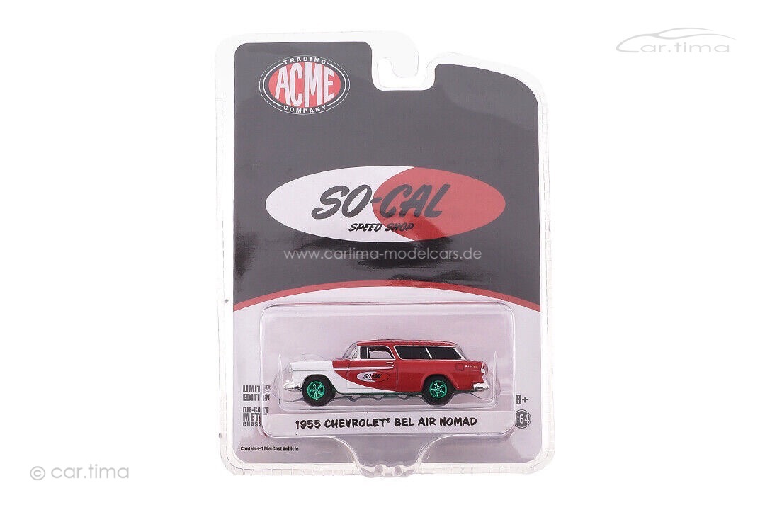 Chevrolet Bel air Nomad 1955 rot/weiß/grün ACME 1:64 GL-51340G