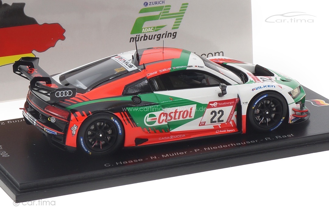 Audi R8 LMS GT3 24h Nürburgring 2022 Haase/Müller/Niederhauser/Rast Spark 1:43 SG842