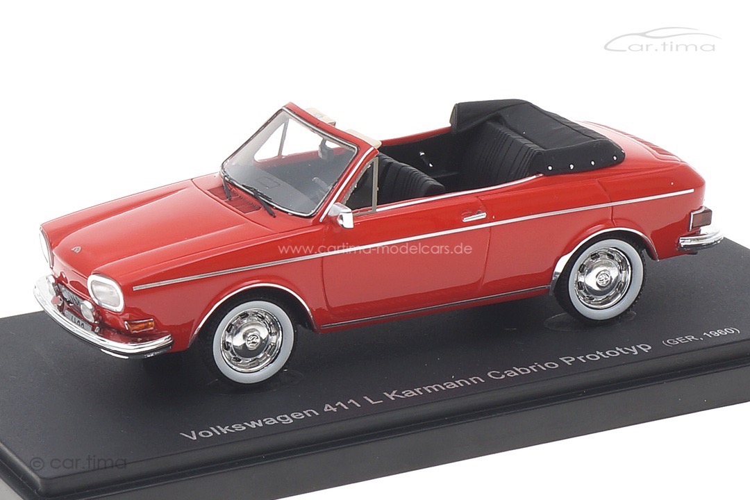 VW 411 L Karmann Cabrio Prototyp 1968 rot Avenue43 1:43 60073