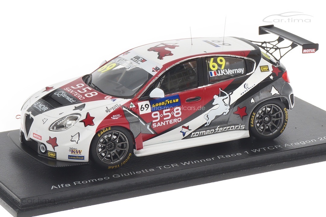 Alfa Romeo Giulietta TCR Winner Race 1 WTCR 2020 Aragon Jean-Karl Vernay Spark 1:43 S8971