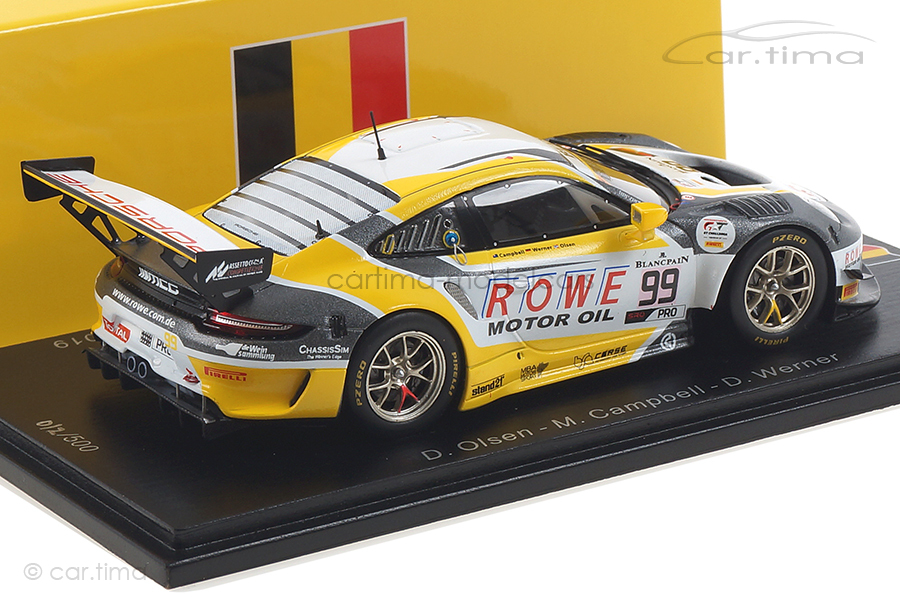 Porsche 911 GT3 R 24h Spa 2019 Campbell/Olsen/Werner Spark 1:43 SB256