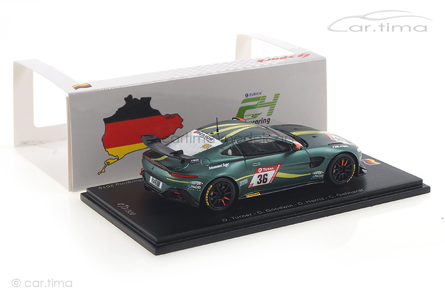 Aston Martin Vantage AMR GT4 24h Nürburgring 2019 Turner/Goodwin/Gebhardt Spark 1:43 SG539