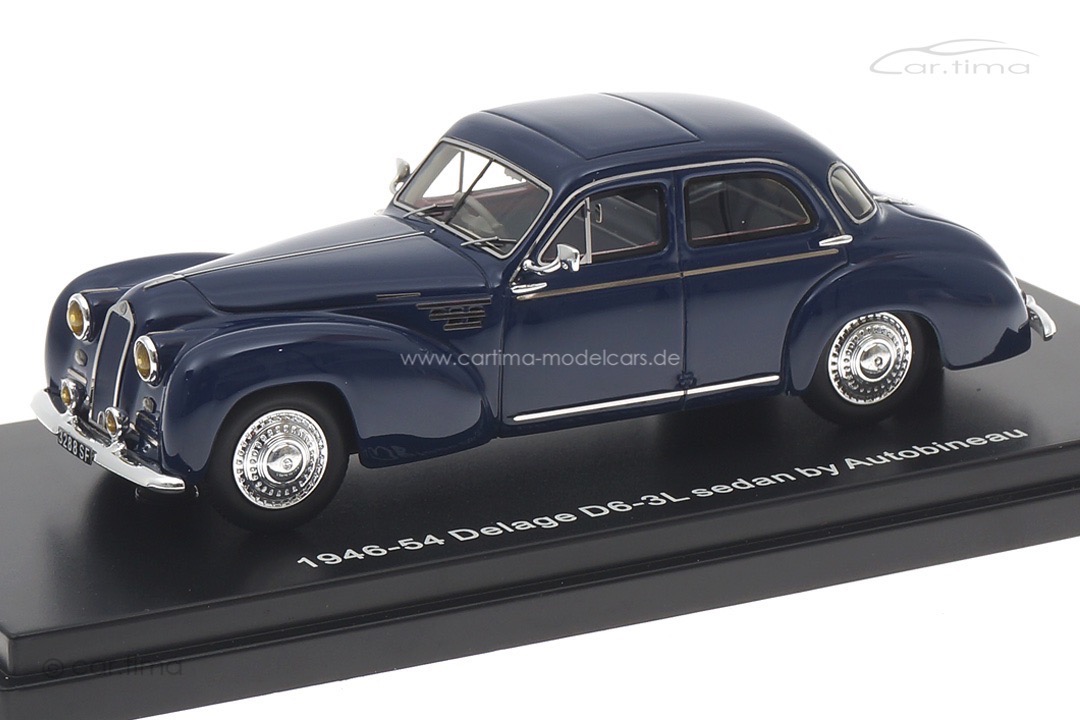 Delage D6-3L sedan by Autobineau blau Esval Models 1:43 EMEU43029A