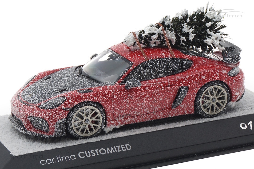 Porsche 718 Cayman GT4 RS Indischrot X-MAS 2023 Minichamps car.tima CUSTOMIZED 1:43