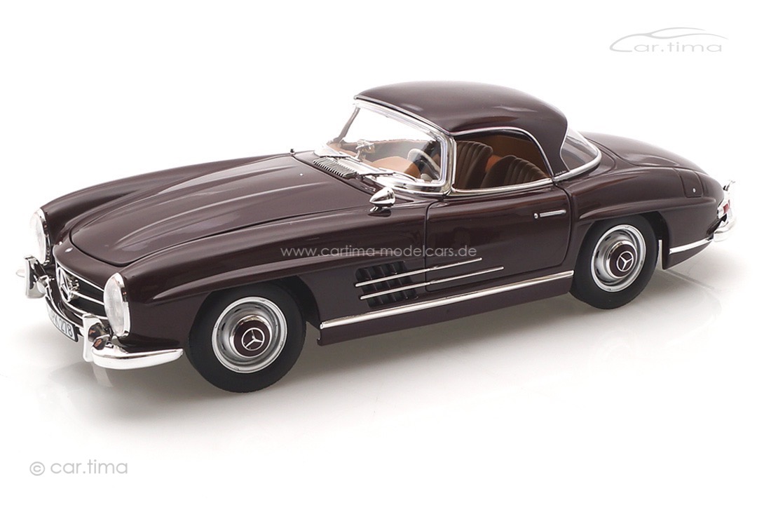 Mercedes-Benz 300 SL Roadster 1957 dunkelrot Norev 1:18 183891