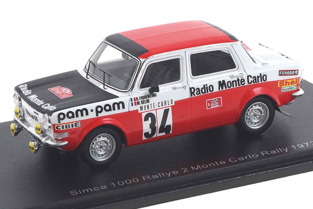 Simca 1000 Rallye 2 Rallye Monte Carlo 1973 Fiorentino/Gélin Spark 1:43 S9457