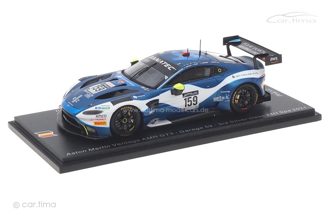 Aston Martin Vantage AMR GT3 24h Spa 2021 Tujula/MacDowall/Hasse Clot/Kjaergaard Spark 1:43 SB442