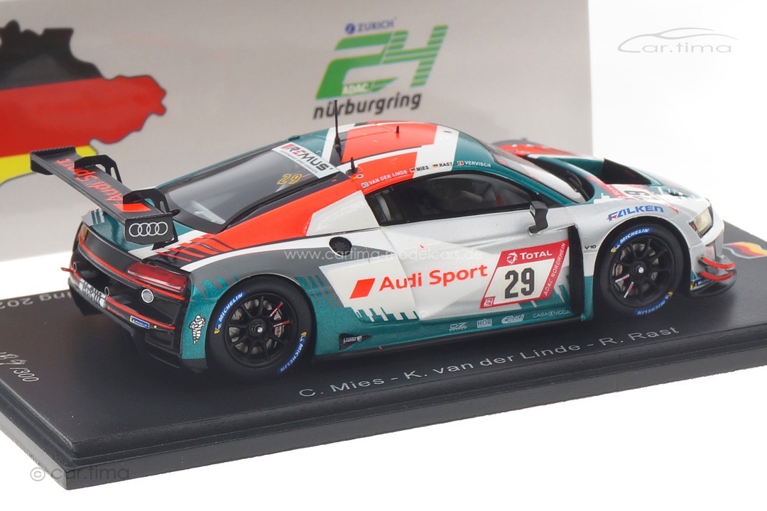 Audi R8 LMS GT3 24h Nürburgring 2021 Mies/Rast/van der Linde Spark 1:43 SG784