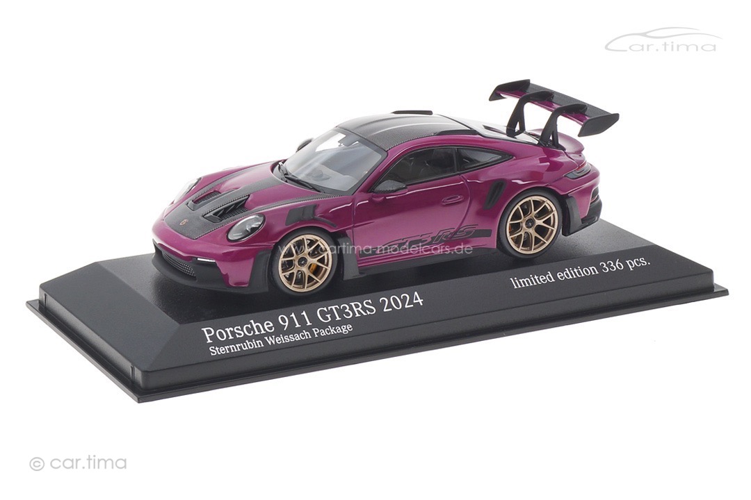 Porsche 911 (992) GT3 RS Weissach Package Sternrubin Neo/Rad Neodyme Minichamps 1:43 413062123