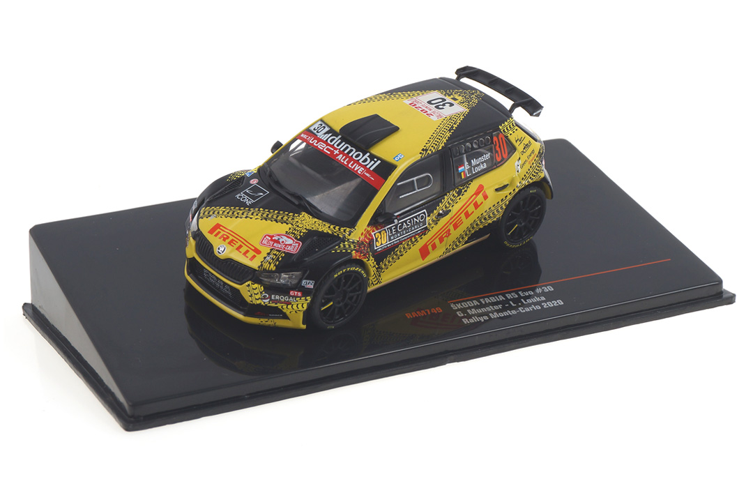 Skoda Fabia R5 Rallye Monte Carlo 2020 Munster/Louka IXO 1:43 RAM749