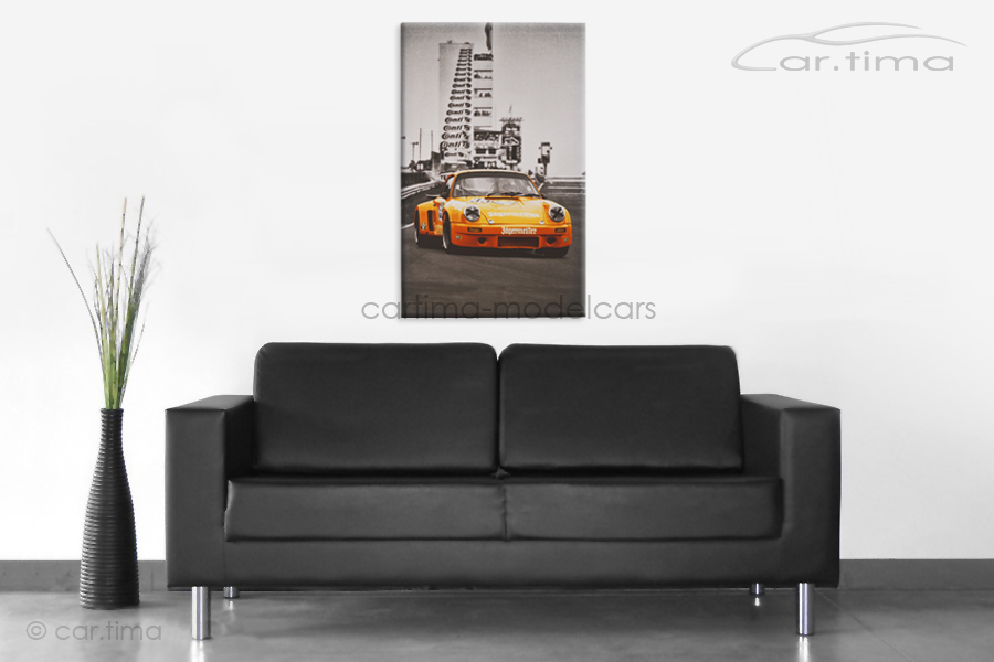 Kunstdruck auf Leinwand/Keilrahmen Porsche Carrera RSR 3.0 Nürburgring 1975 50x80 cm