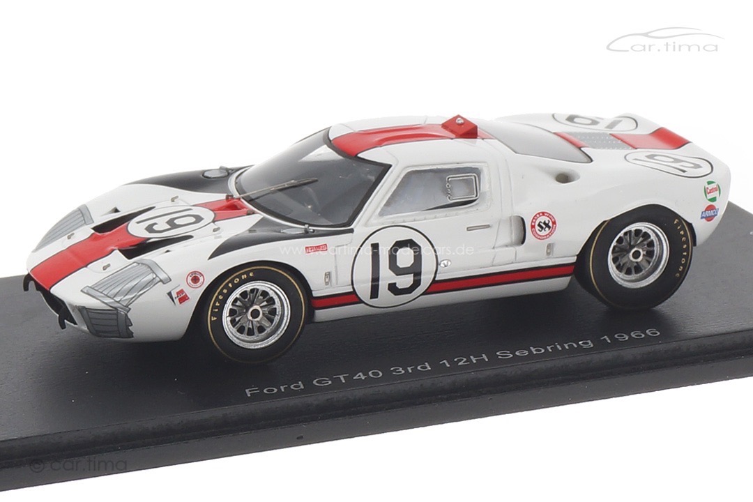 Ford GT40 12h Sebring 1966 Scott/Revson Spark 1:43 US251