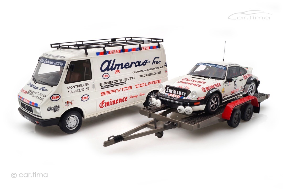 Set Citroen C35 + Porsche 911 SC RS Portugal Rallye 1981 Team Almeras Ottomobile 1:18 OT374