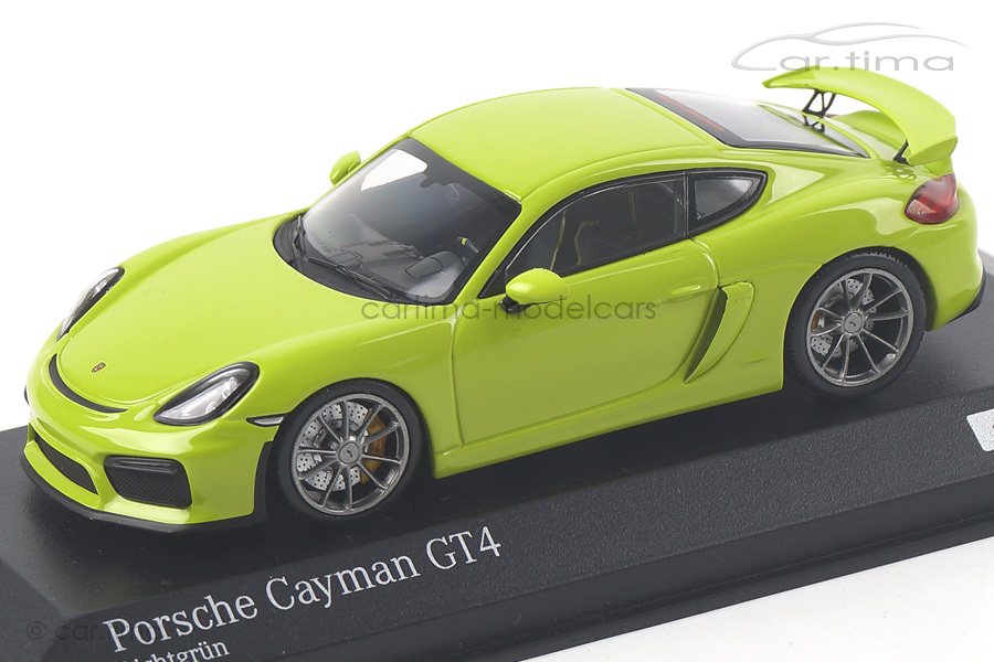 Porsche Cayman GT4 Lichtgrün Minichamps 1:43 CA04316075