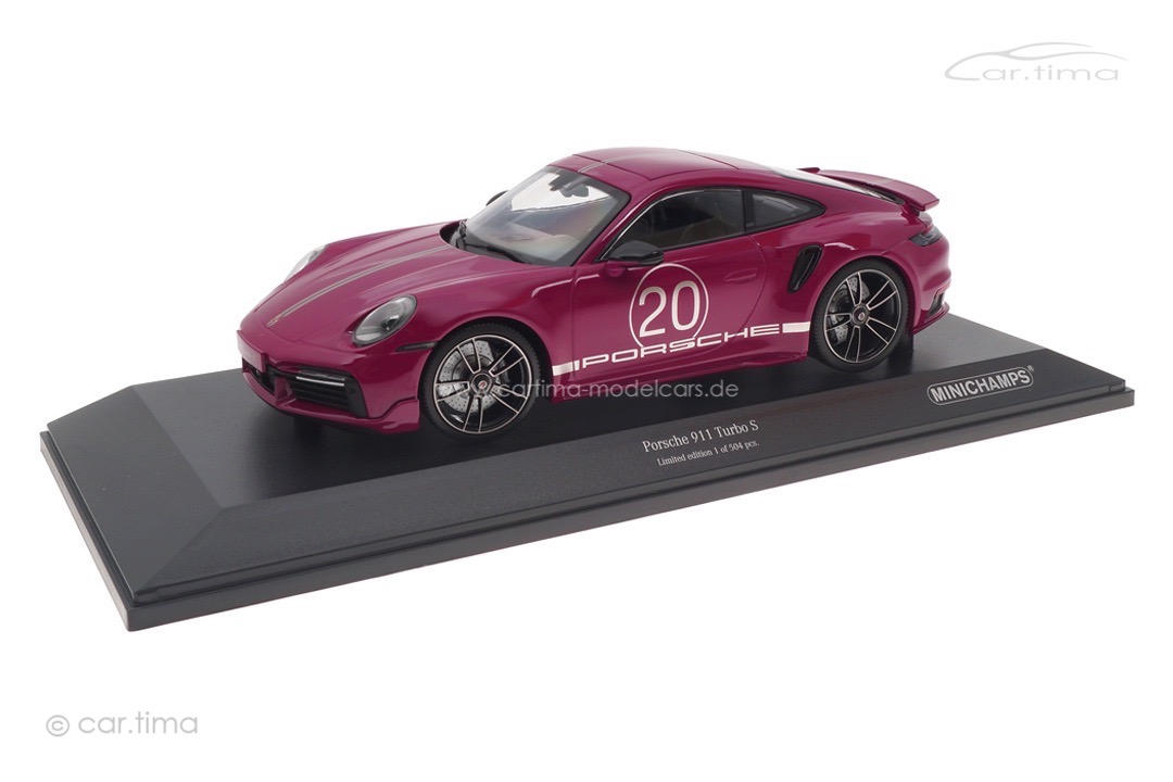 Porsche 911 (992) Turbo S Sport Design China Edition Sternrubin Minichamps 1:18 155069172