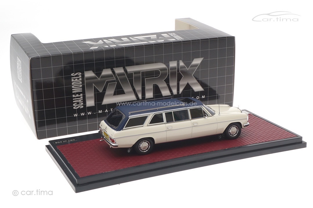 Mercedes-Benz W114 LWB Crayford Estate 1971 weiß Matrix 1:43 MX51302-211