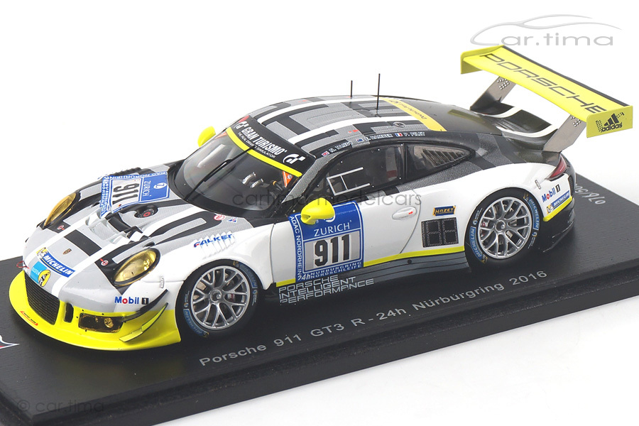 Porsche 911 (991) GT3 R 24h Nürburgring 2016 Bamber/Estre/Tandy/Pilet Spark 1:43 SG254