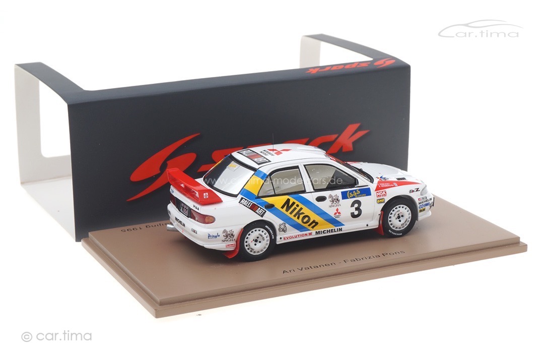 Mitsubishi Lancer EVOLUTION III Rallye Hong Kong 1995 Vatanen/Pons Spark 1:43 S6520