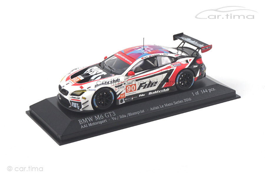 BMW M6 GT3 Asian Le Mans Series 2016 Blomqvist/Iida Minichamps 1:43 437162690