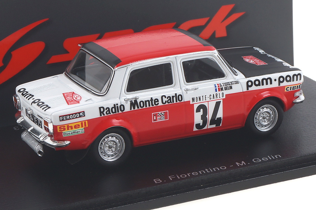 Simca 1000 Rallye 2 Rallye Monte Carlo 1973 Fiorentino/Gélin Spark 1:43 S9457