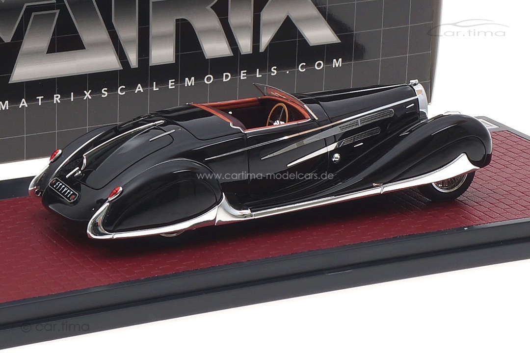 Bugatti T57C Cabriolet Vanvooren schwarz Matrix 1:43 MX50205-031B