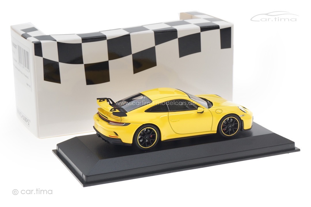 Porsche 911 (992) GT3 Racinggelb/Rad schwarz Minichamps 1:43 413069207