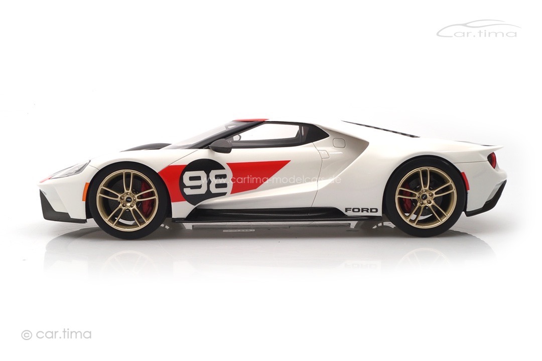 Ford GT Coupe 2021 Heritage Edition #98 white/black TopSpeed 1:18 TS0317