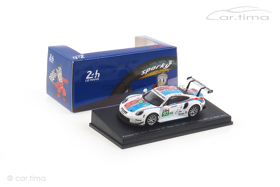 Porsche 911 RSR 24h Le Mans 2019 Bamber/Pilet/Tandy Spark 1:64 Y141