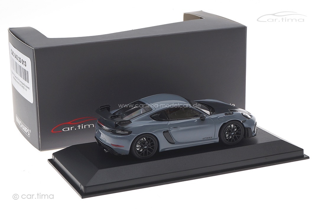 Porsche 718 Cayman GT4 RS Arktikgrau/Rad schwarz Minichamps car.tima CUSTOMIZED 1:43