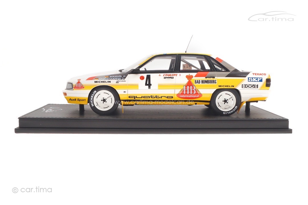 Audi 200 quattro Rallye Monte Carlo 1987 Originalsignatur Walter Röhrl 1:18 car.tima CUSTOMIZED