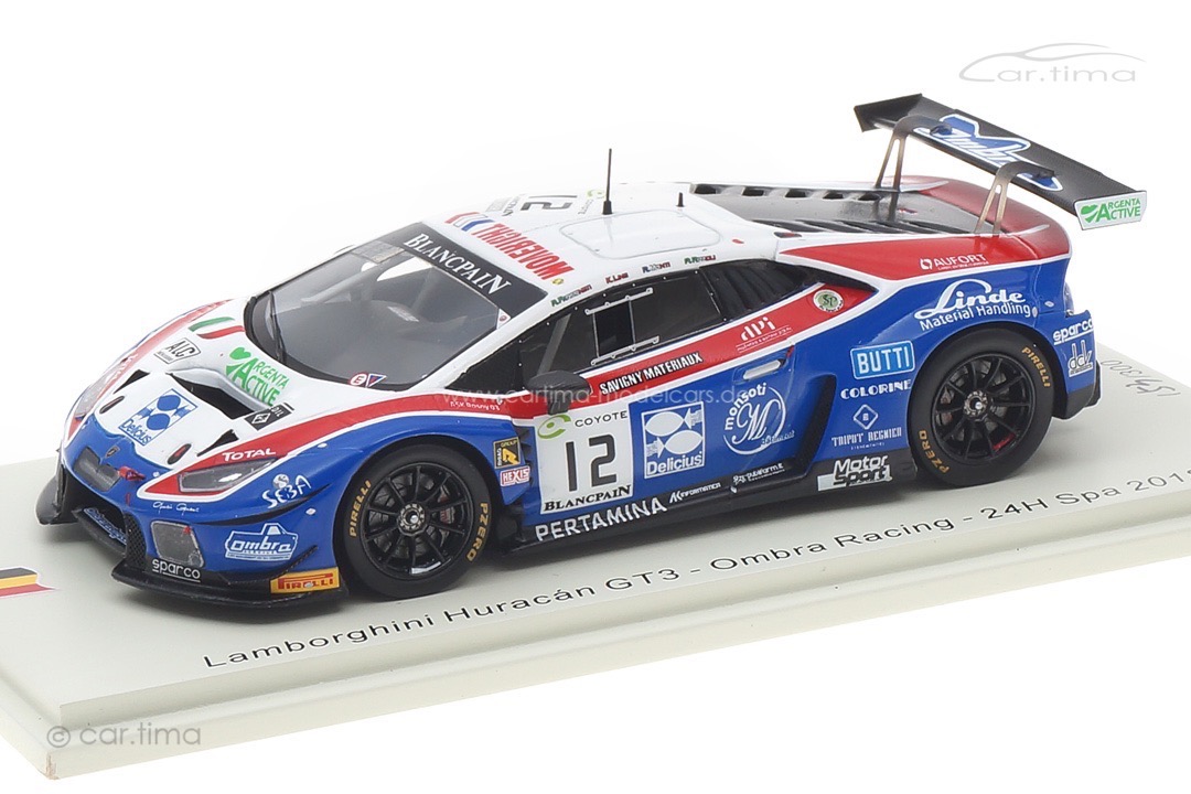 Lamborghini Huracán GT3 24h Spa 2018 Ling/Frassineti/Monti/Rizzoli Spark 1:43 SB305