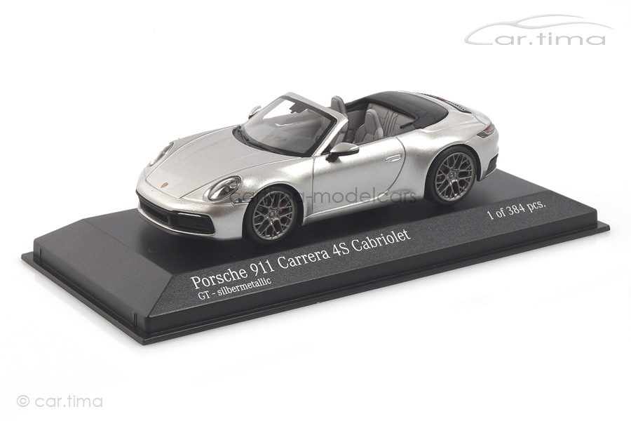 Porsche 911 (992) Carrera 4S Cabriolet silber Minichamps 1:43 410069330