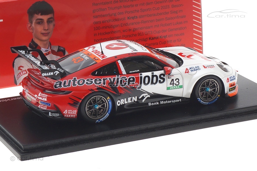 Porsche 911 (992) GT3 Cup Carrera Cup 2024 Karol Kret Spark 1:43 MAB053