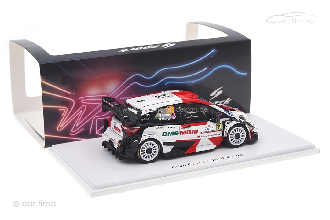 Toyota Yaris WRC Rallye Kroatien 2021 Evans/Martin Spark 1:43 S6589