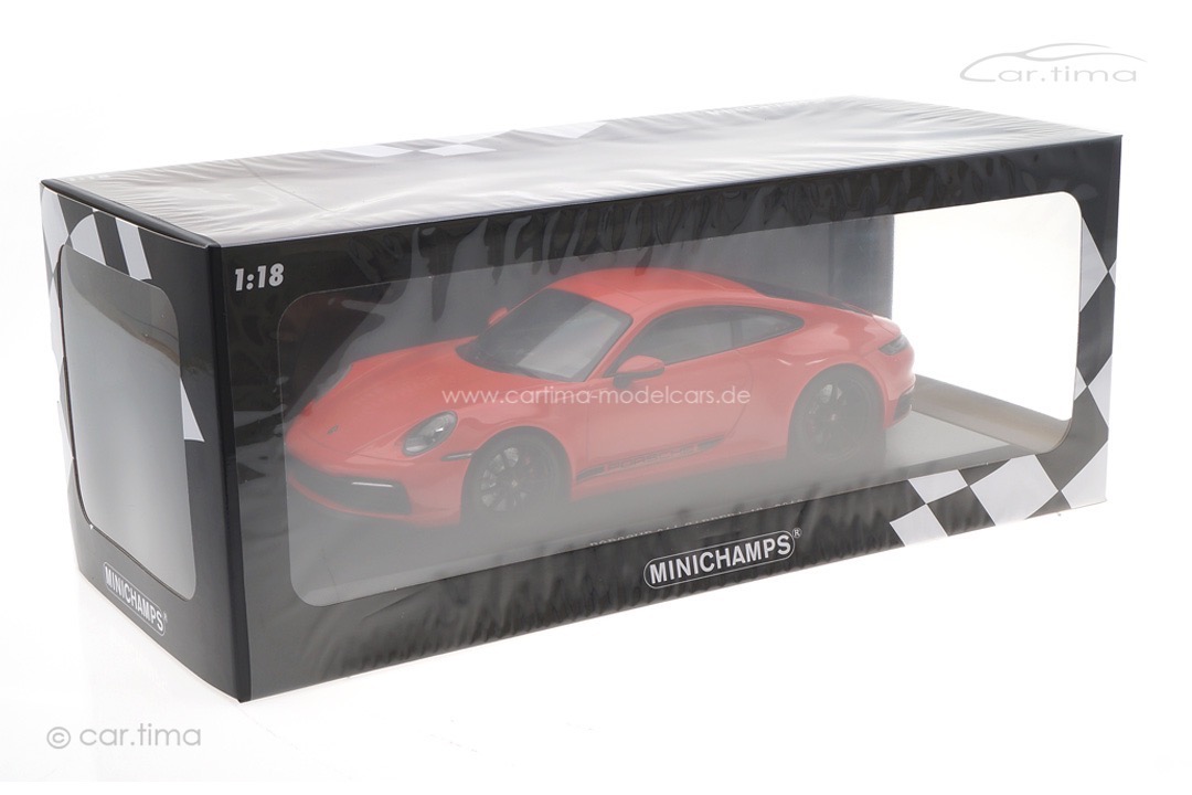 Porsche 911 (992) Carrera 4S Lavaorange Minichamps 1:18 155067327