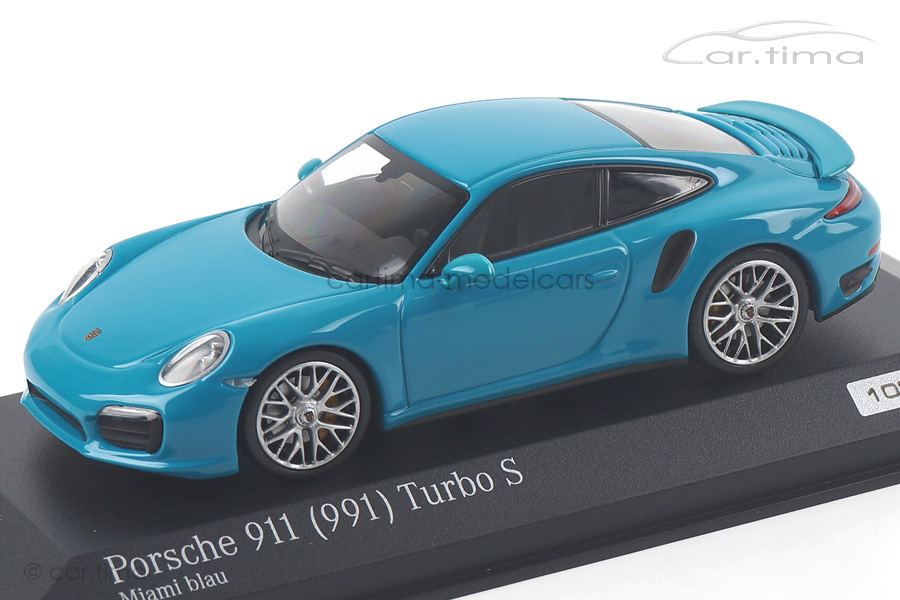 Porsche 911 (991) Turbo S Miami blau Minichamps 1:43 CA04316062