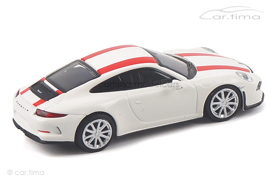 Porsche 911 (991) R weiß/Dekorstreifen rot Minichamps 1:87 870066220