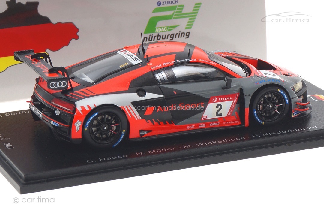 Audi R8 LMS GT3 24h Nürburgring 2021 Haase/Müller/Winkelhock Spark 1:43 SG754