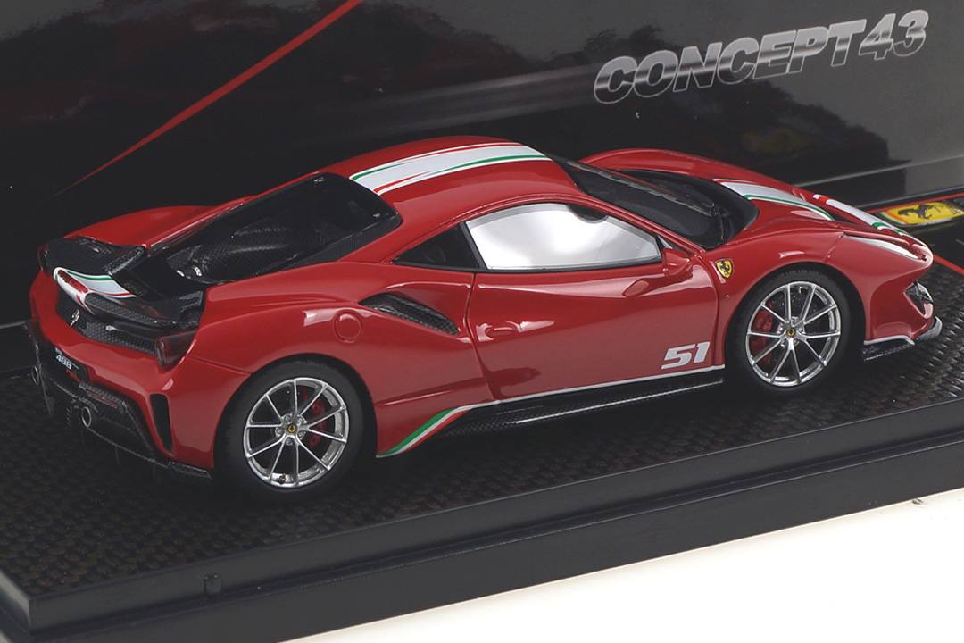 Ferrari 488 Pista Piloti Rosso Corsa 322 BBR 1:43 BBRC216A