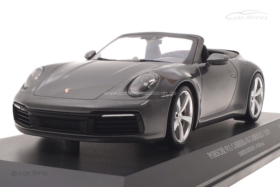 Porsche 911 (992) Carrera 4S Cabriolet Achatgrau Minichamps 1:18 155067336