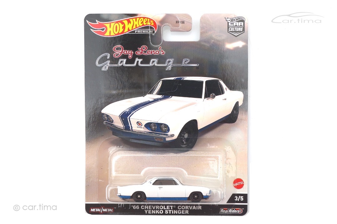 Chevrolet Corvair Yenko Stinger 1966 Jay Leno's Garage 3/5 Real Riders Hot Wheels 1:64 FPY86-HCJ84