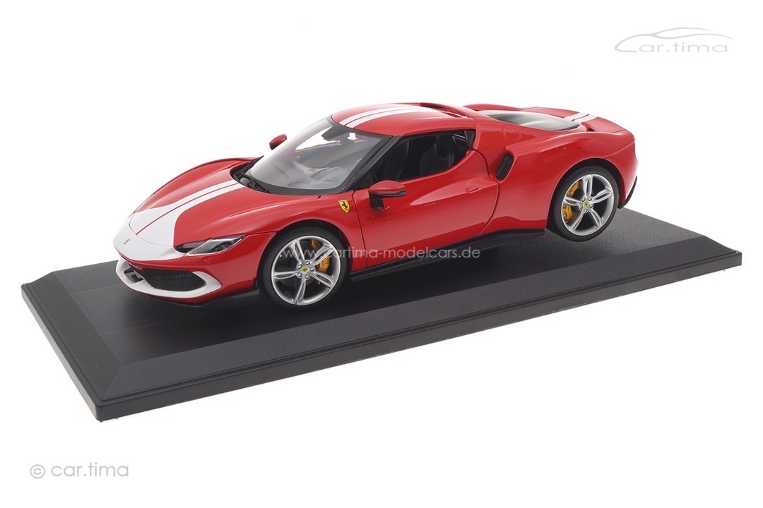 Ferrari 296 GTB Assetto Fiorano 2022 rot/weiß Bburago 1:18 18-16017R